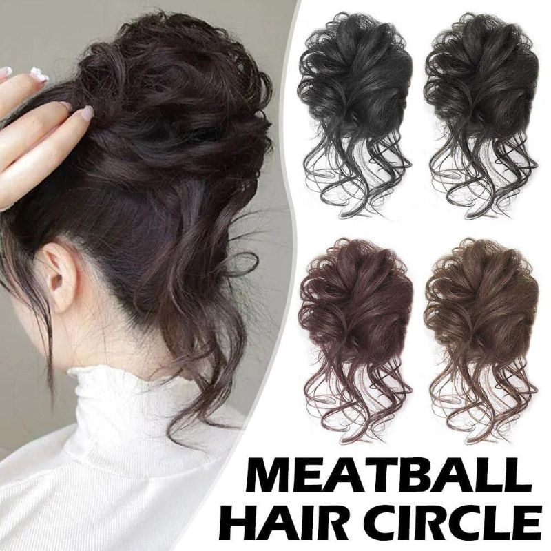 Hair Band Elastic - Sintético bagunçado cabelo encaracolado pãozinho para