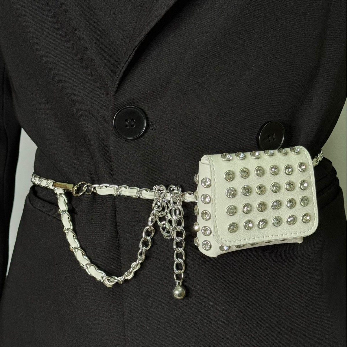 Women'S Jeans Accessories Chain - Moda rebite mini cintura bolsa de