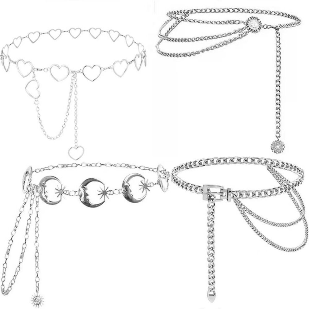 Women'S Jeans Accessories Chain - Cinto de Cintura Feminino com Corrente