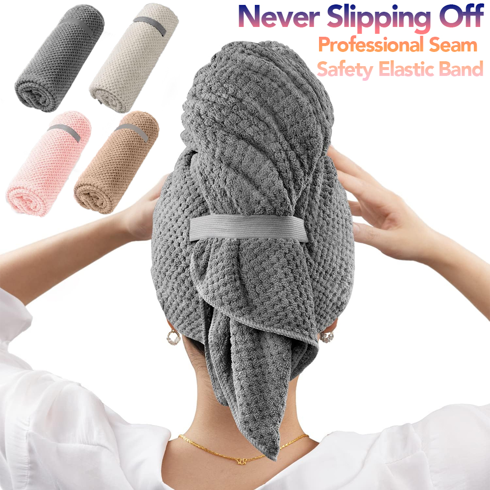 Hair Band Elastic - Toalha de cabelo de microfibra extra