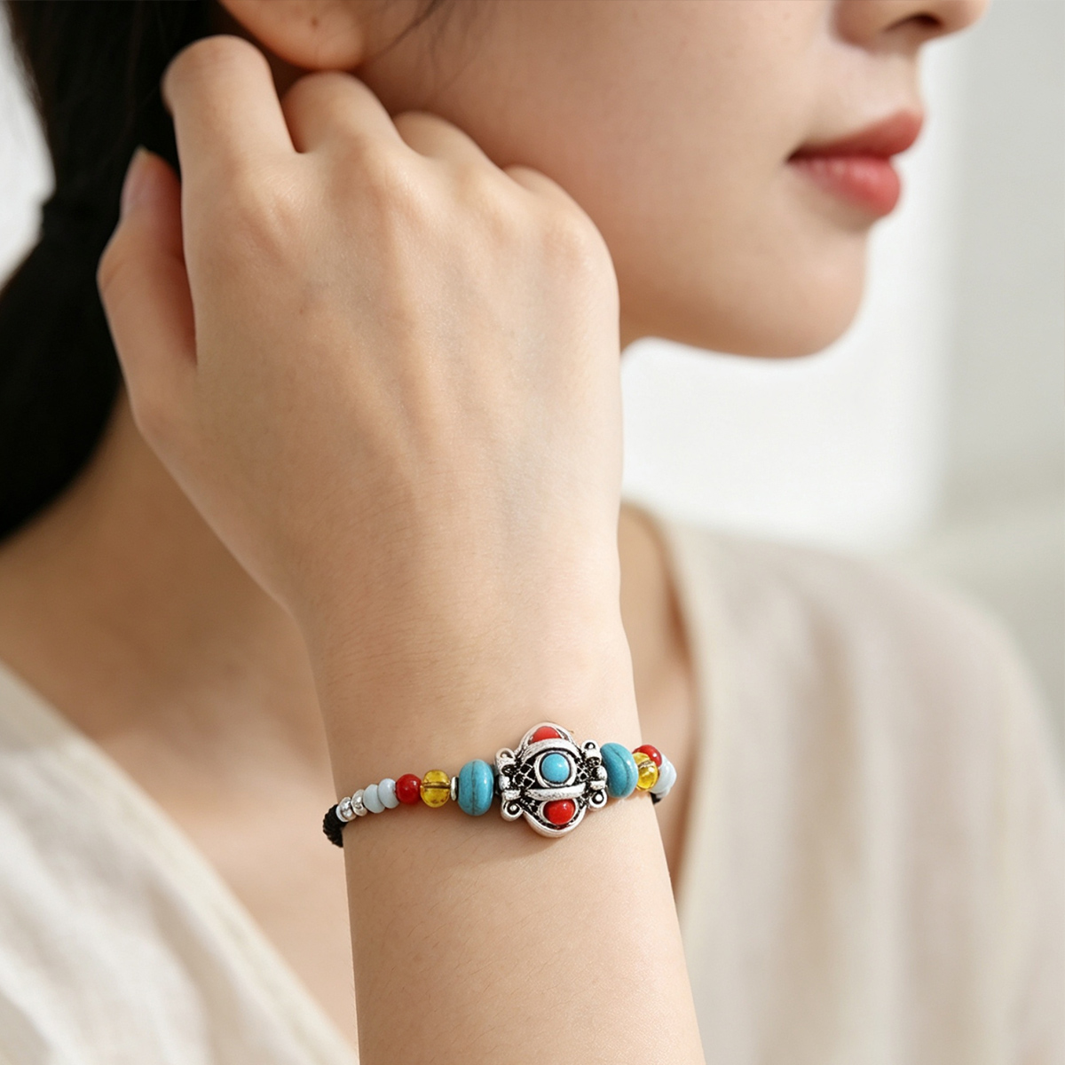 Women Accessories Nepal - Pulseira Tibetana Étnica Feita à Mão