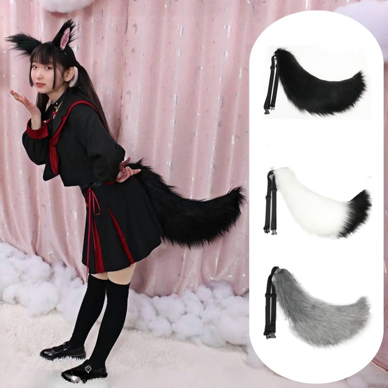 Women Accessories Gift Set - Lobo cauda fofo peludo cosplay acessórios