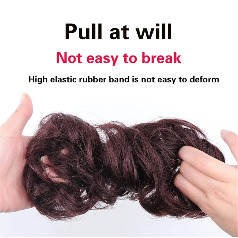 Sintético bagunçado cabelo enc - Hair Band Elastic avaliação e preço