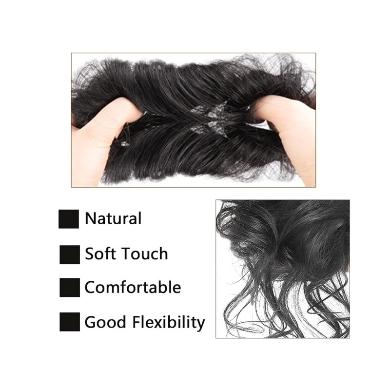 Sintético bagunçado cabelo enc - Hair Band Elastic avaliação e preço