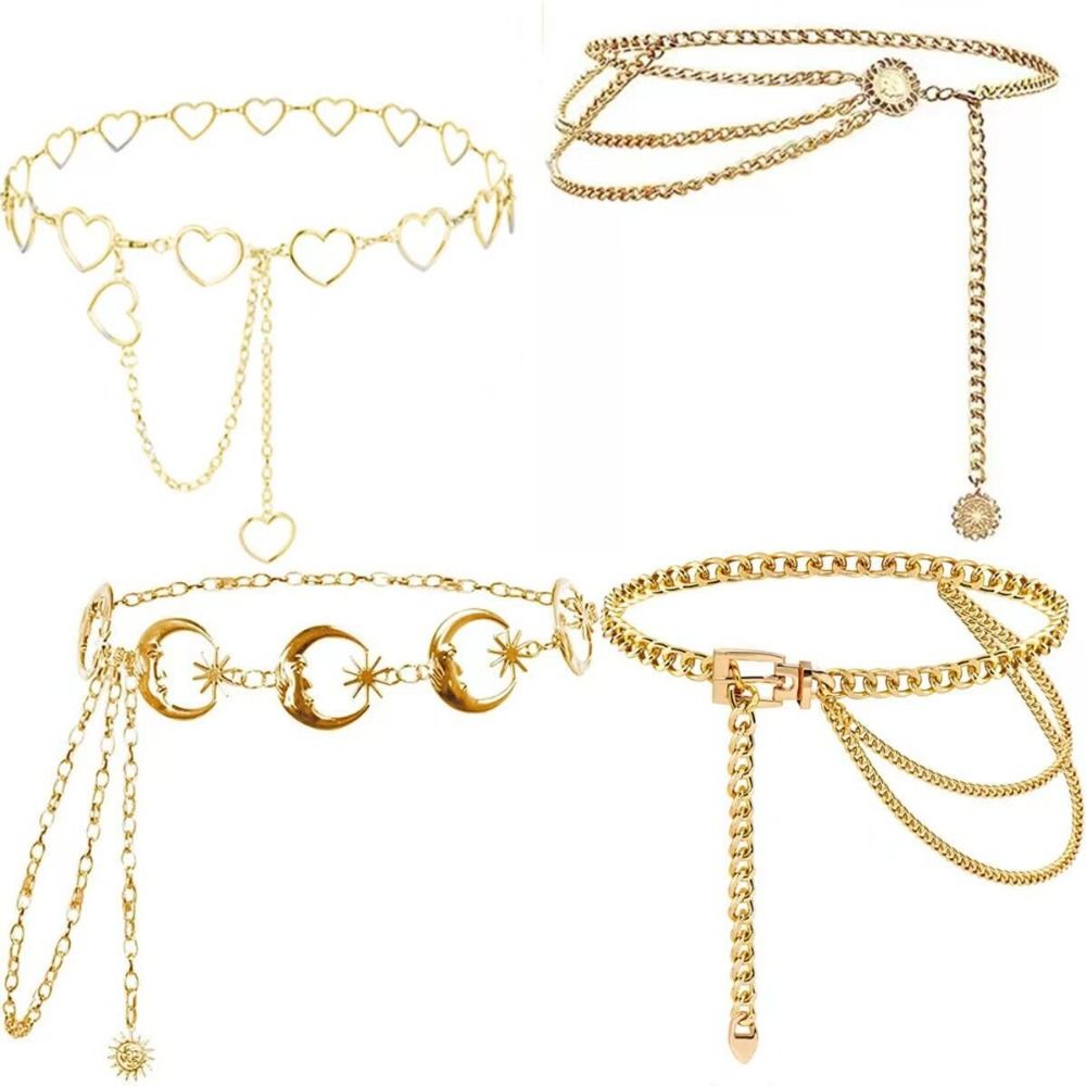Cinto de Cintura Feminino com  - Women'S Jeans Accessories Chain avaliação e preço