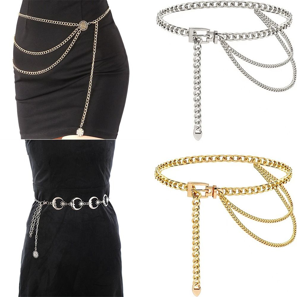 Cinto de Cintura Feminino com  - Women'S Jeans Accessories Chain avaliação e preço