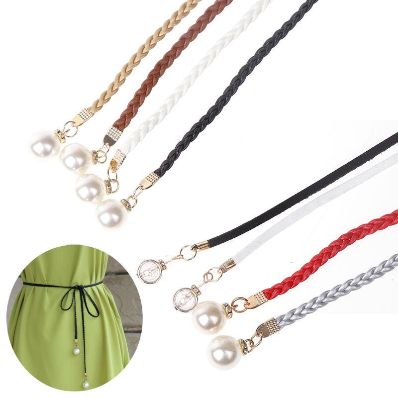 Cinto Pérola Trançado de Couro - Women'S Jeans Accessories Chain avaliação e preço