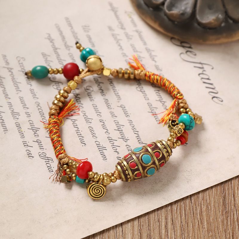 Pulseira tibetana retrô tecida - Women Accessories Nepal avaliação e preço