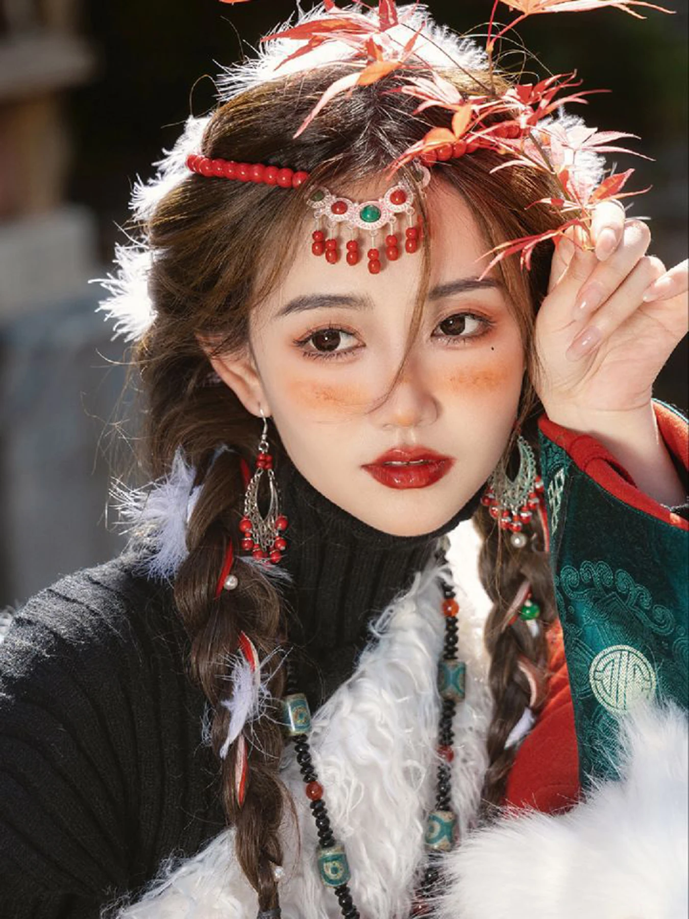 Nova tendência étnica tibetana - Women Accessories Nepal avaliação e preço