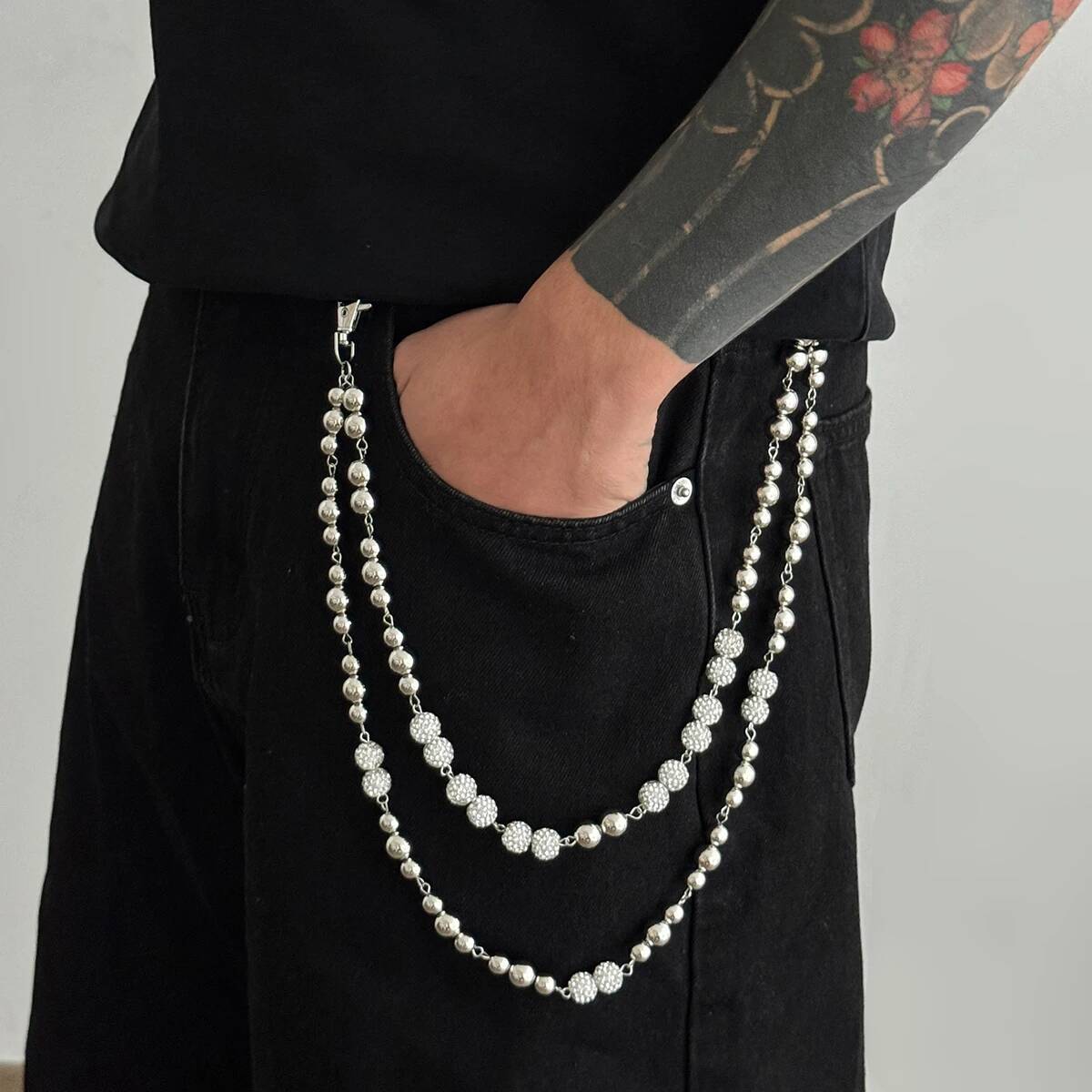 Salircon punk rock hip hop cal - Women'S Jeans Accessories Chain avaliação e preço